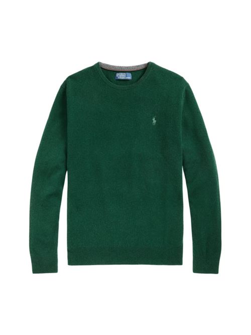 Maglia da uomo in lana, girocollo, colore verde muschio POLO RALPH LAUREN | 710974148006
